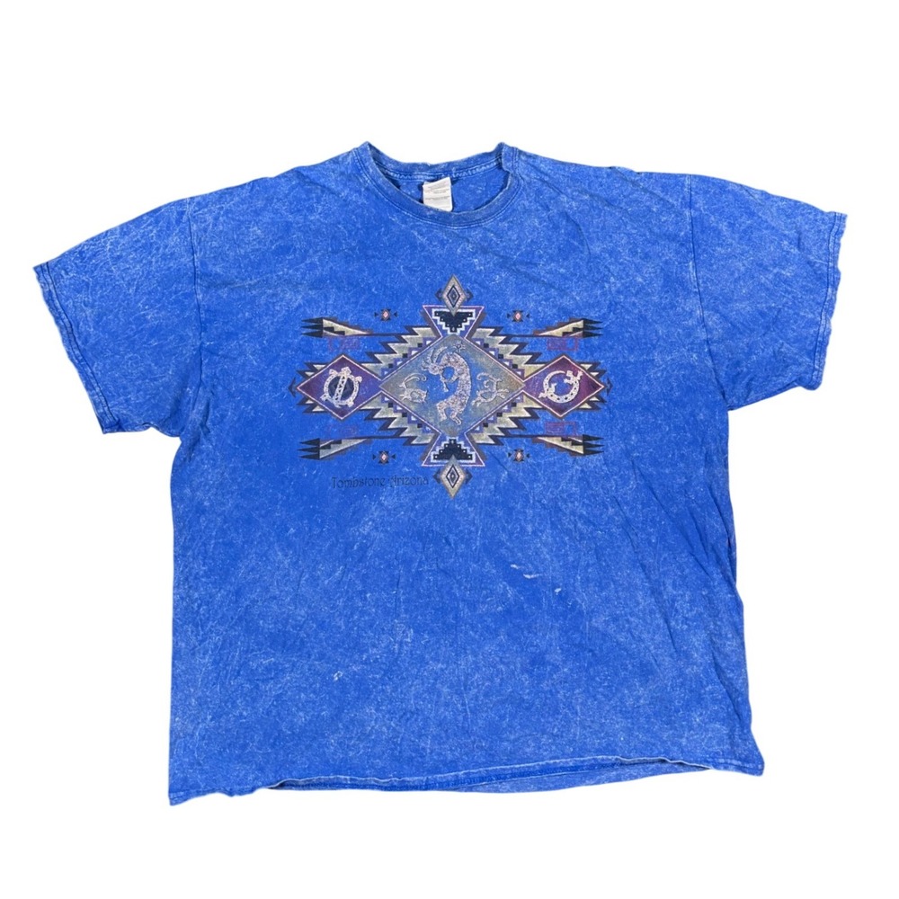 Vintage Tie Dye Tombstone Arizona Kokopelli T Shirt Size XXL